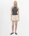 Mango Dove Tank Minidress In Black