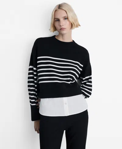MANGO WOMEN'S COMBINED KNITTED SWEATER
