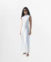 Mango Robe Longue Combinée Blanc - Femme - Xxl -  In White
