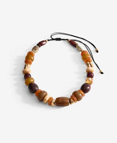 Mango Women's Combined Resin Balls Maxi Necklace In Brown