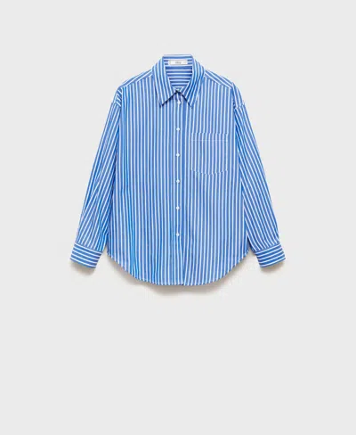 Mango Women's Combined Striped Shirt In Blue