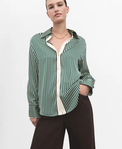 Mango Shirt Green