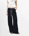 Mango Women's Combined Wool Blend Jogger Pants In Black