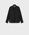 Mango Women's Concealed Buttons Detail Chiffon Shirt In Black