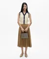 Mango Contrast Button Vest Ecru In Ecru