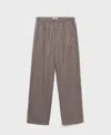 Mango Women's Contrast Piping Cotton Flannel Pants In Brown