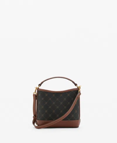 Mango Women's Contrast Print Bucket Bag In Brown