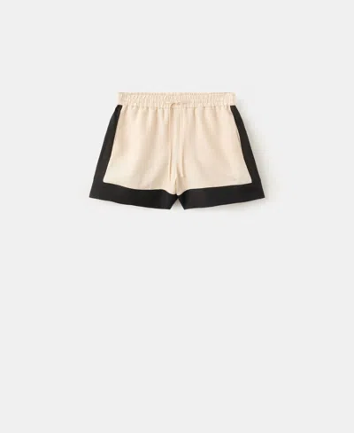 Mango Women's Contrast Stripe Linen Shorts In White