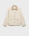 Mango Women's Contrasting Collar Denim Parka In Neutral