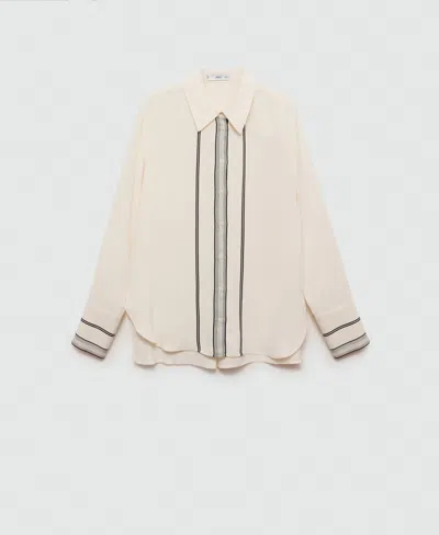 Mango Women's Contrasting Details Shirt In Light Pastel