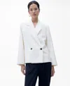 Mango Women's Contrasting Double-breasted Jacket In White