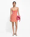Mango Contrasting Print Dress Orange In Orange
