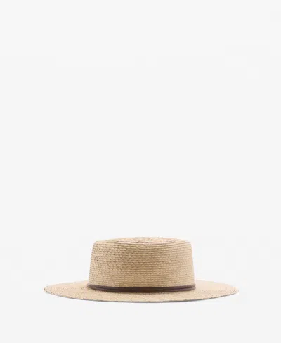 Mango Women's Contrasting Ribbon Natural Fiber Hat