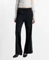 Mango Piped Flare Leg Pants In Black