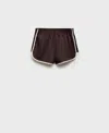 Mango Stripe Shorts In Purple