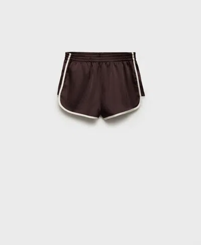 MANGO WOMEN'S CONTRASTING TRIM SHORTS