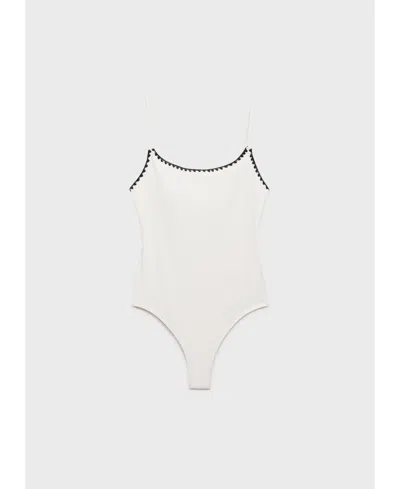 Mango Women's Contrasting Trims Swimsuit