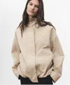 Mango Women's Corduroy Collar Cotton Jacket In Neutral