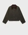 Mango Women's Corduroy Collar Denim Jacket In Brown