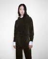 Mango Women's Corduroy Hooded Sweatshirt In Khaki