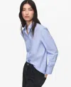 Mango Women's Cotton And Lyocell Blend Straight Shirt In Blue