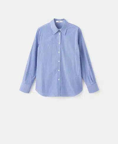 Mango Women's Cotton And Lyocell Blend Straight Shirt In Blue