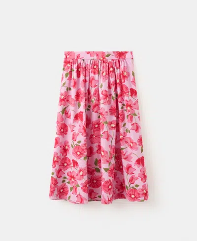 Mango Women's Cotton Midi Skirt In Pink