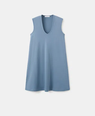 Mango Cotton Nightgown In Blue