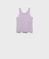 Mango Cotton Strap Top Lilac
