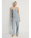 Mango Stripe Stretch Cotton Pajama Pants In Blue