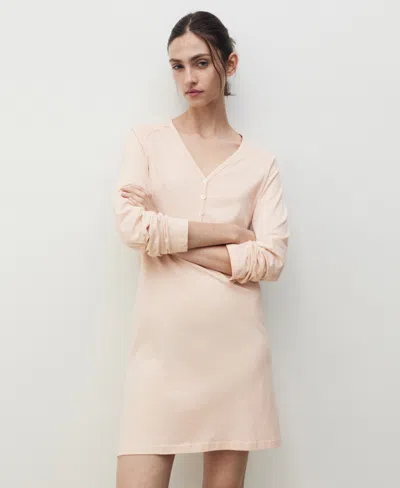 Mango Women's Cotton V-neck Nightgown