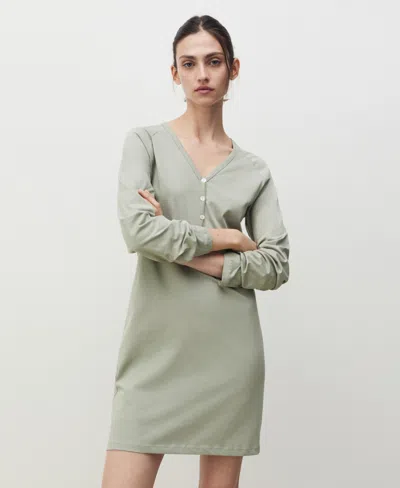 Mango Women's Cotton V-neck Nightgown