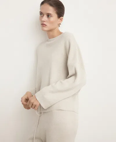 Mango Women's Cotton-linen Fabric Fluid Sweatshirt In Neutral