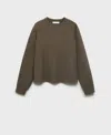 Mango Crewneck Sweatshirt In Green