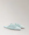 Mango Crochet Mule Slipper In Blue