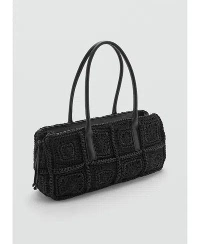 Mango Women's Crochet Shoulder Bag