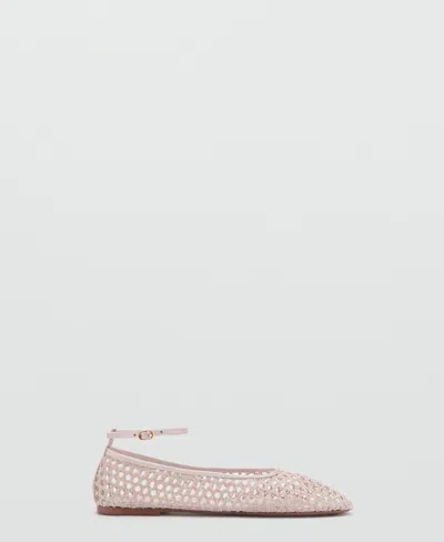 Mango Women's Crocheted Ballet Flats In Multi