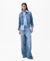 Mango Women's Pocketed Denim Jacket In Blue