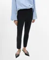 Mango Crop Skinny Pants In Black