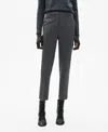 Mango Flat Front Skinny Pants In Gray