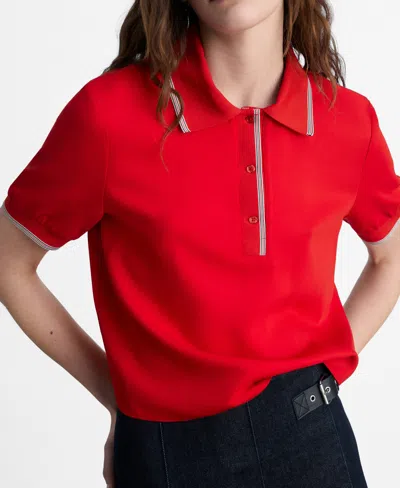 Mango Women's Cropped Polo Shirt In Red