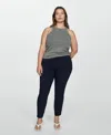 Mango Women's Cropped Slim Fit Pants In Blue