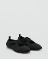 Mango Women's Cross-sport Ballet Flats In Black