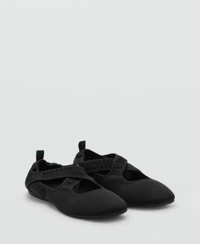 Mango Women's Cross-sport Ballet Flats In Black