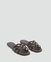 Mango Women's Cross-strap Sandals In Brown