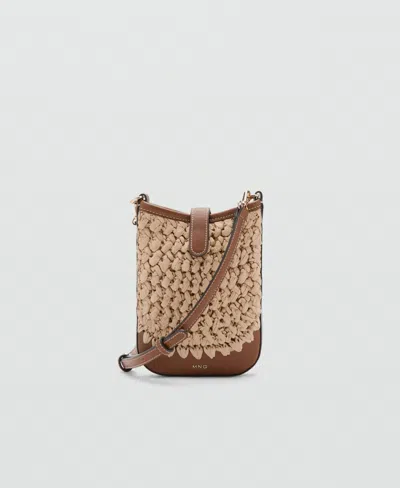 Mango Women's Crossbody Mobile Case In Beige