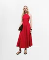 Mango Sleeveless Fit & Flare Maxi Dress In Red
