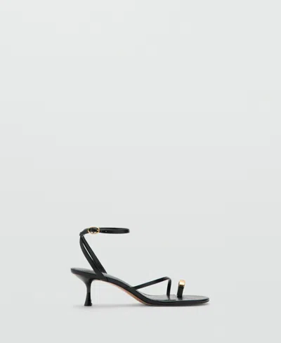 Mango Women's Crossed Strap Heeled Sandals In Multi