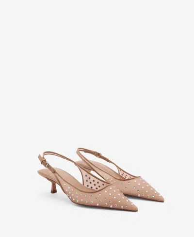 Mango Croc-effect Wallet Nude