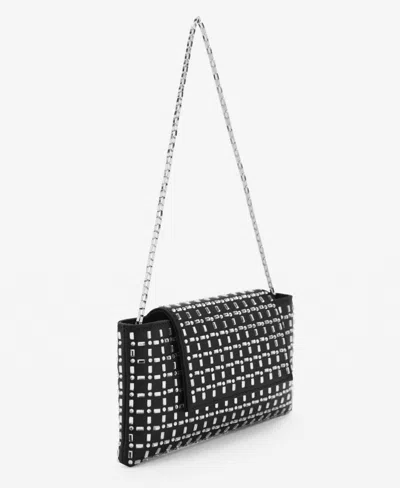 Mango Women's Crystal Shoulder Bag In Black